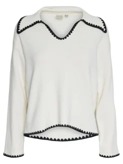 Y.A.S Troja Yasstitch Ls Pullover Birch^ Tröjor & Koftor