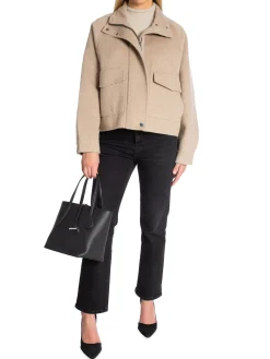 YAYA Jacka Soft Wool Mix With Pockets Brown^ Jackor & Kappor
