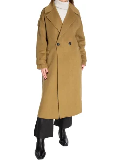 YAYA Kappa Long Wool Gothic Olive Green^ Jackor & Kappor