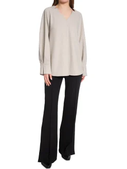 YAYA Topp Soft V-Neck Silver Lining Melange^ Toppar