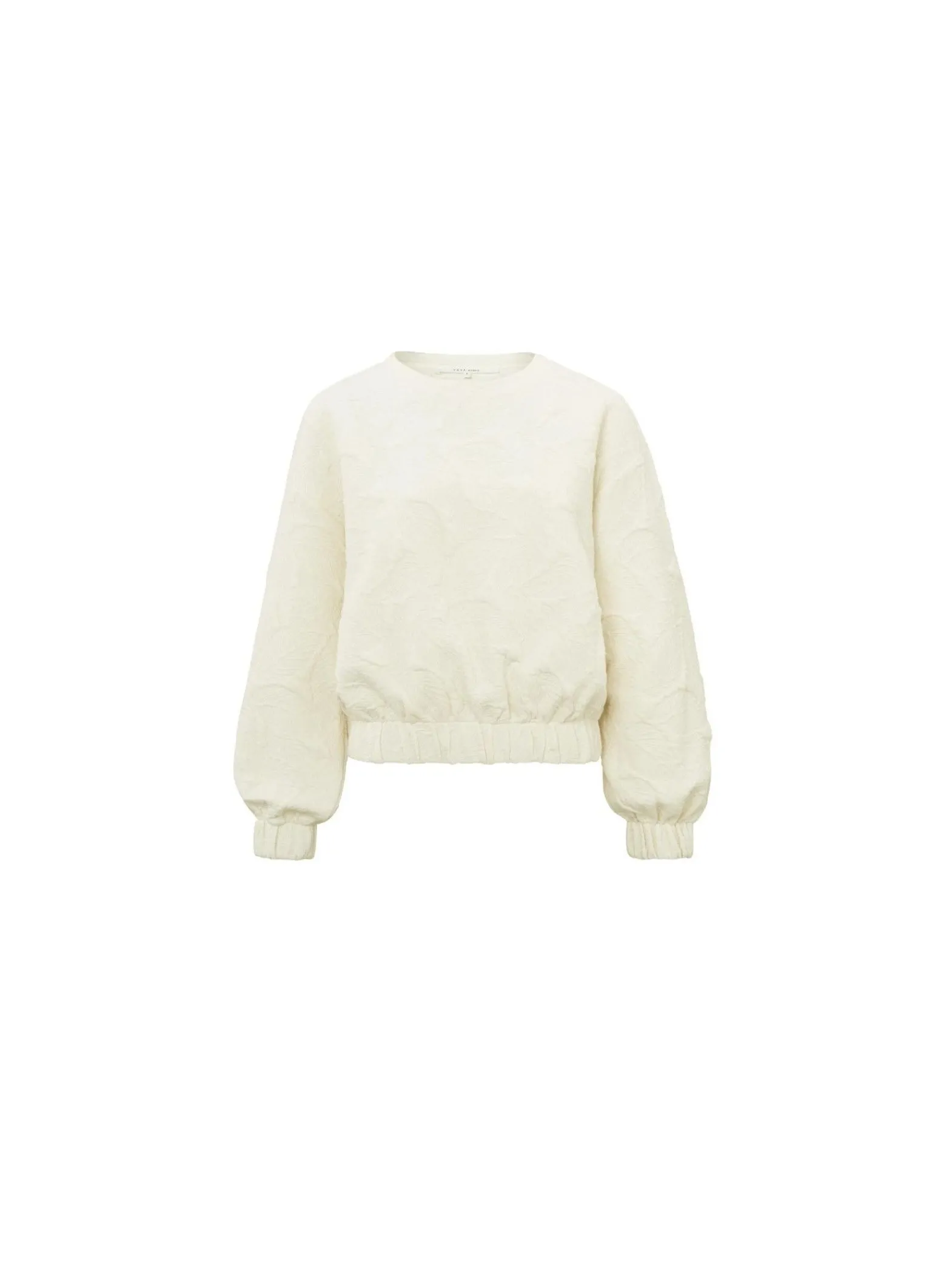 YAYA Troja Structured Ivory White^ Tröjor & Koftor